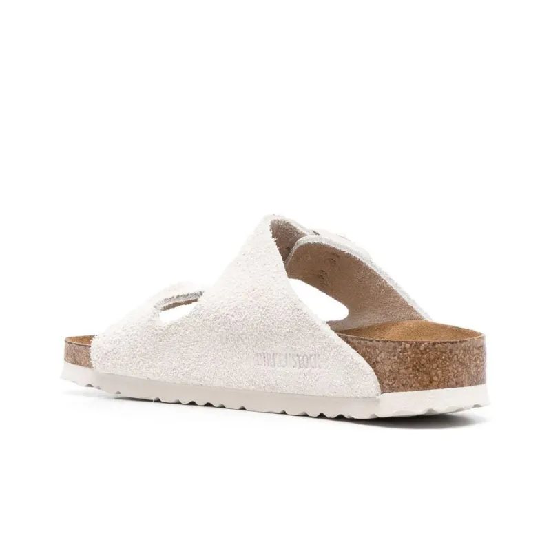 Birkenstock Arizona Soft Footbed Suede Leather Narrow Fit Sandals 'Antique White'-2