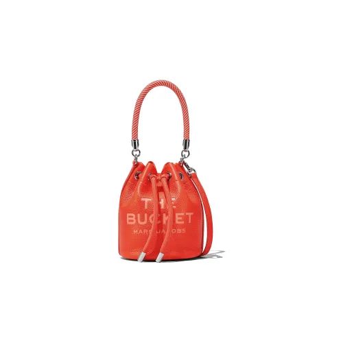 MARC JACOBS Full Grain Leather Bucket Bags Shoulder Bag Crossbody Bag Handbag Extra Mini Women's Orange