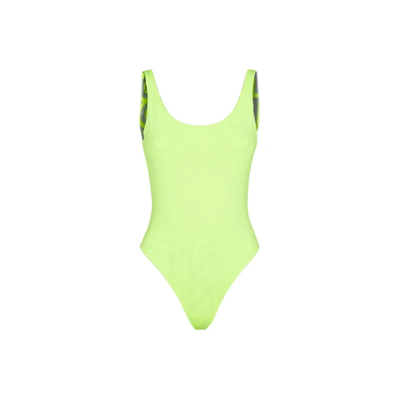 FENDI By Marc Jacobs Reversible One Piece Swimsuit Yellow Lycra-2