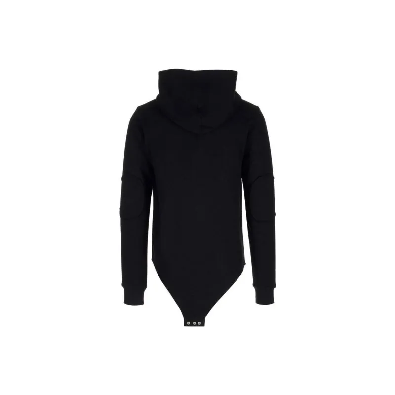 RICK OWENS X Champion Logo Embroidered Drawstring Hooded Bodysuit-1