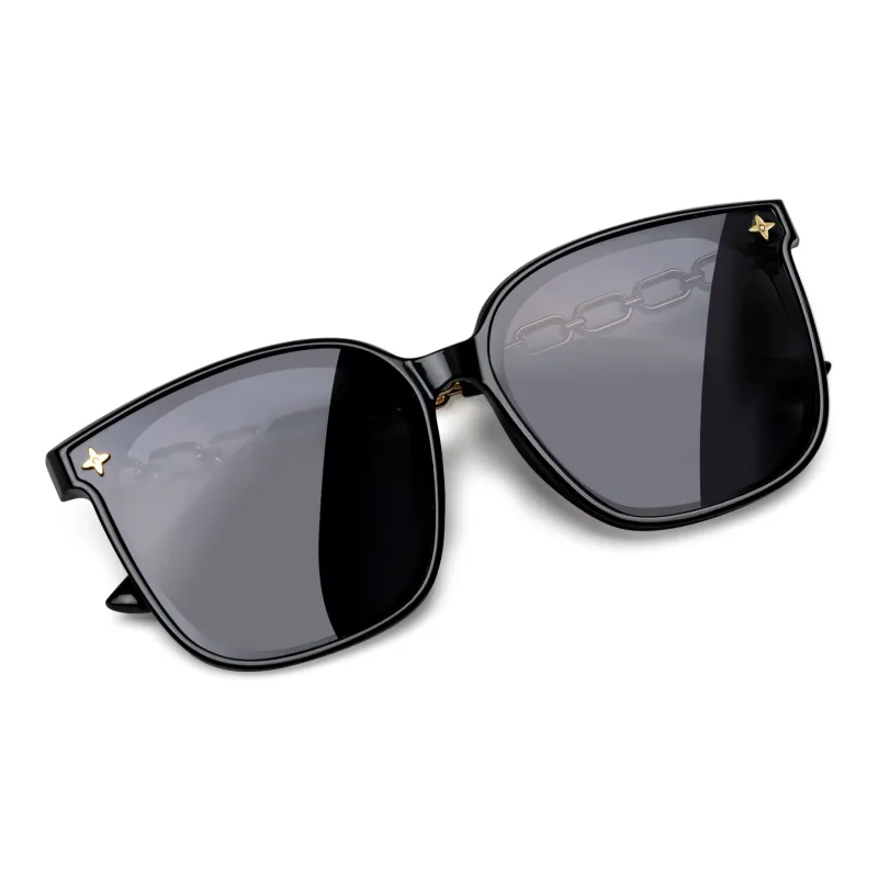 ERROR Plate Frame Square Sunglasses Unisex-2