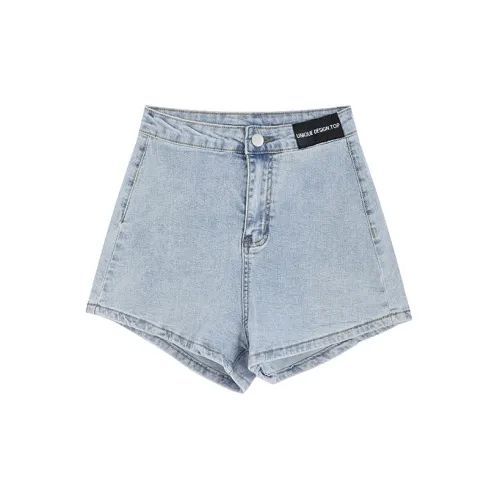 MINCOCROSEPEPPAR Denim Shorts Women's Light Blue