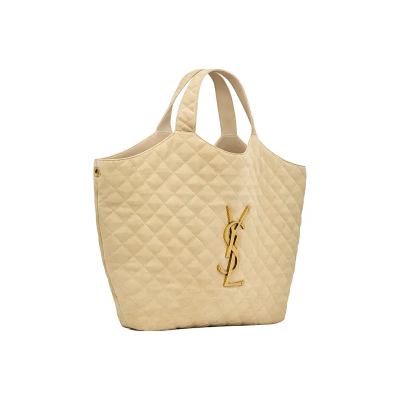 SAINT LAURENT Suede Handbag Tubas Women's Light Umber-5