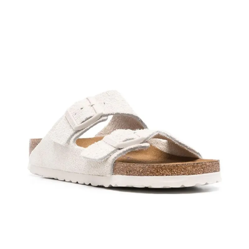 Birkenstock Arizona Soft Footbed Suede Leather Narrow Fit Sandals 'Antique White'-1