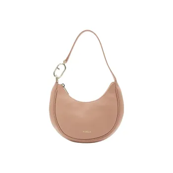 Furla Leather Handbag Shoulder Bag Women's Light Pink