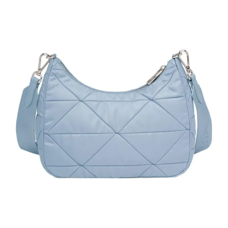 PRADA Fabric Hobo Bag Crossbody Bag Shoulder Bag Women's Light Blue-2