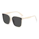 Milk White Frame with Gray Black Lens