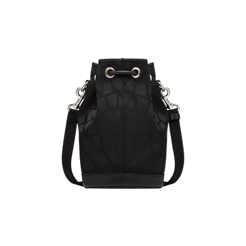 Valentino Nylon Shoulder Bag, Crossbody Bag Mini Men's Black-4