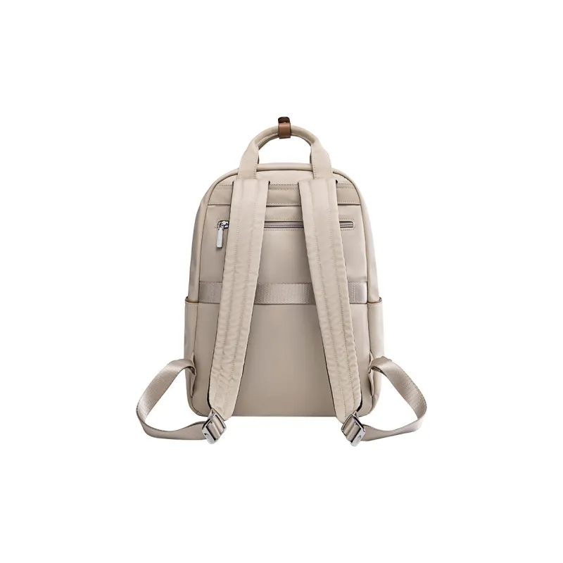 LEFF Fabric Laptop Backpack Medium Size Women's Milk Tea Apricot Sweet Apricot Pink Classic Black-8