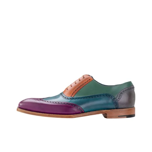 BARKER Dress Shoes Men Low-Top Purple Blue Green