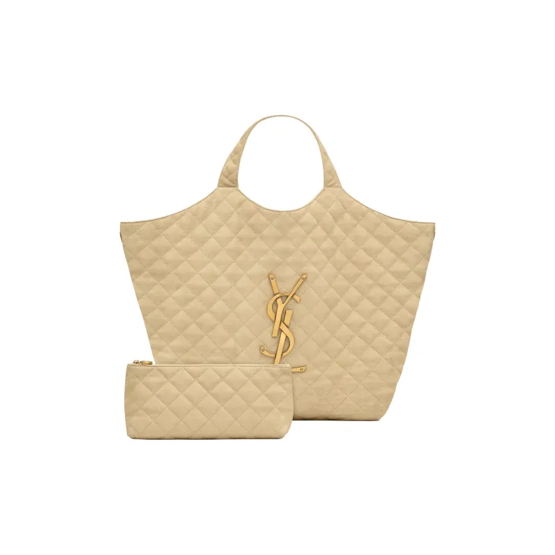 SAINT LAURENT Suede Handbag Tubas Women's Light Umber-2