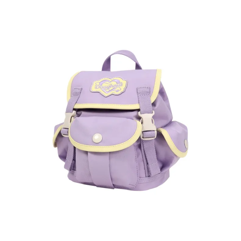 Doughnut Polyester Handbag Crossbody Bag Backpack Regular Women's Mushroom Plaid Cream Plaid Wisteria-9
