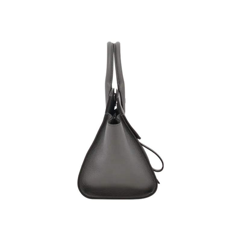 FERRAGAMO Studio Cow Leather Handbag Medium Size Women's Dark Gray-1