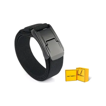 FREE RABBITⅡ Tactical Buckle Stretch Woven Youth Casual Automatic Buckle Leather Belts Unisex