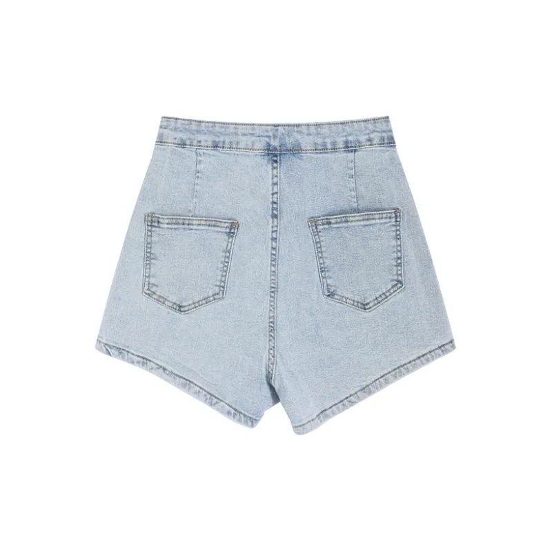 MINCOCROSEPEPPAR Denim Shorts Women's Light Blue-1