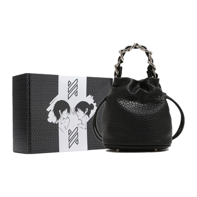 NOMK PU Hobo Bag, Bucket Bag, Tote Bag, Shopping Bag, Shoulder Bag, Handbag Trumpets Women's White/Black-11