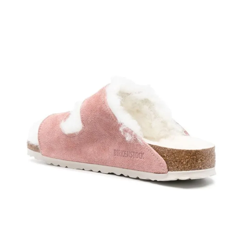 Birkenstock Rubber Sole Slip Resistant Abrasion Resistant Slide Slippers Women's Pink-3
