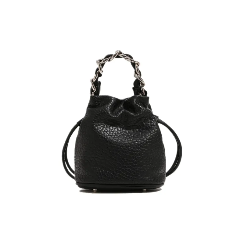 NOMK PU Hobo Bag, Bucket Bag, Tote Bag, Shopping Bag, Shoulder Bag, Handbag Trumpets Women's White/Black-9