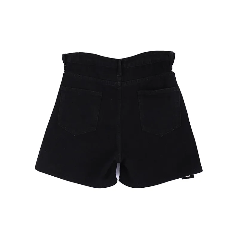 MINCOCROSEPEPPAR Denim Shorts Women's Black-1