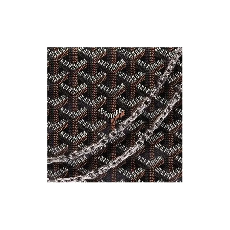 GOYARD Alexandre III Canvas With Leather Shoulder Bag Crossbody Bag Women's Black-4