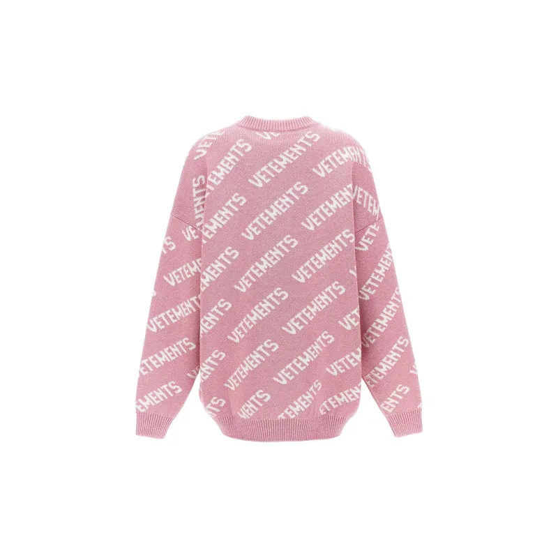 Vetements All-Over Logo Embroidered Sweater-1