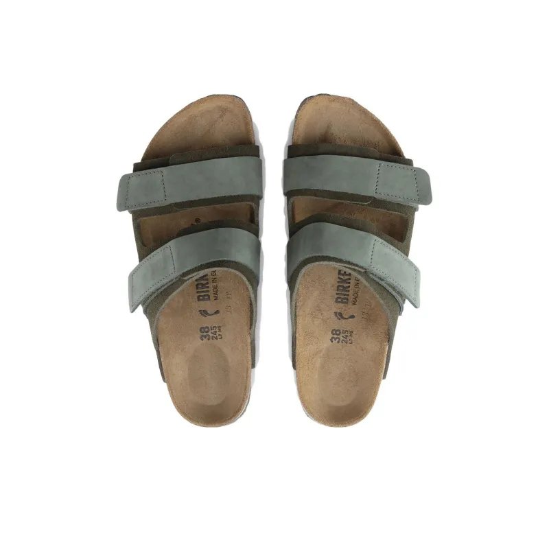 Birkenstock Uji Nubuck Leather Suede Narrow Fit Sandals 'Thyme'-4