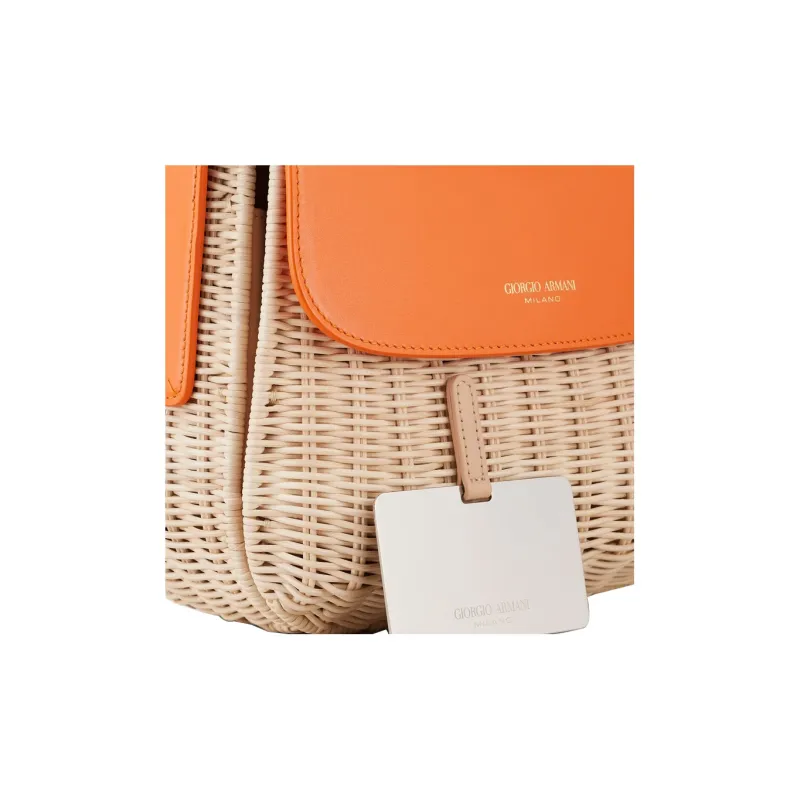 AMANI Woven Wicker With Leather Portable Crossbody Bag, Shoulder Bag Women's-3