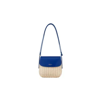 GIORGIO ARMANI Leather Crossbody Bag Shoulder Bag Women's Blue