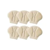 Beige[6 Pack]4mm Thin, Anti-Friction Shoes