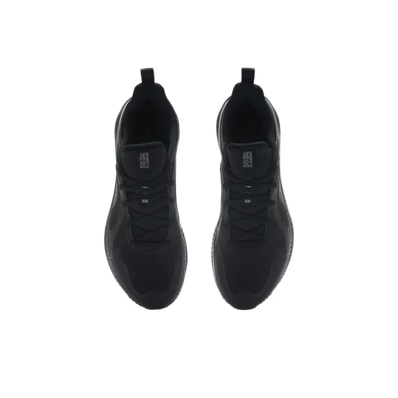 LiNing YueYing Element Cushioned Slip Resistant Breathable Low Top Marathon Running Shoes Men's Black-3