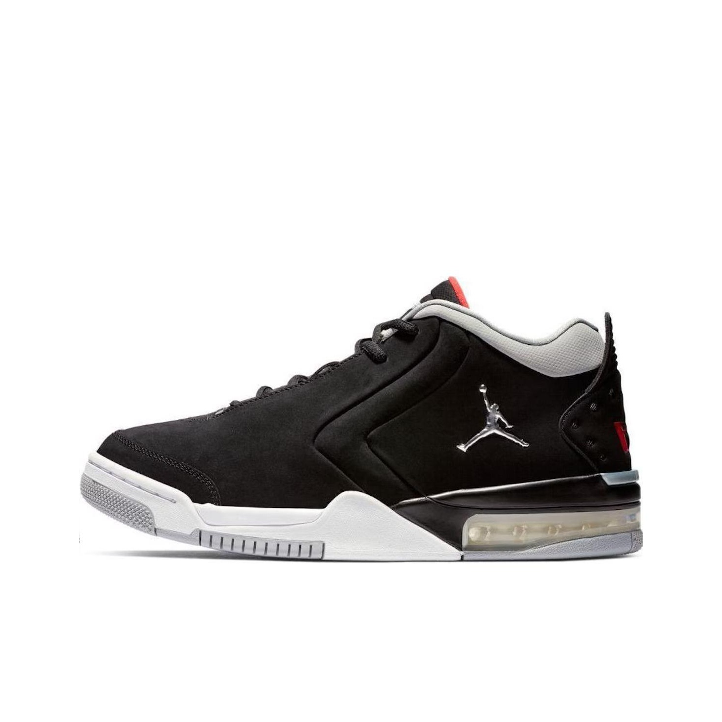 JORDAN Big Fund Black Metallic Silver University Red POIZON