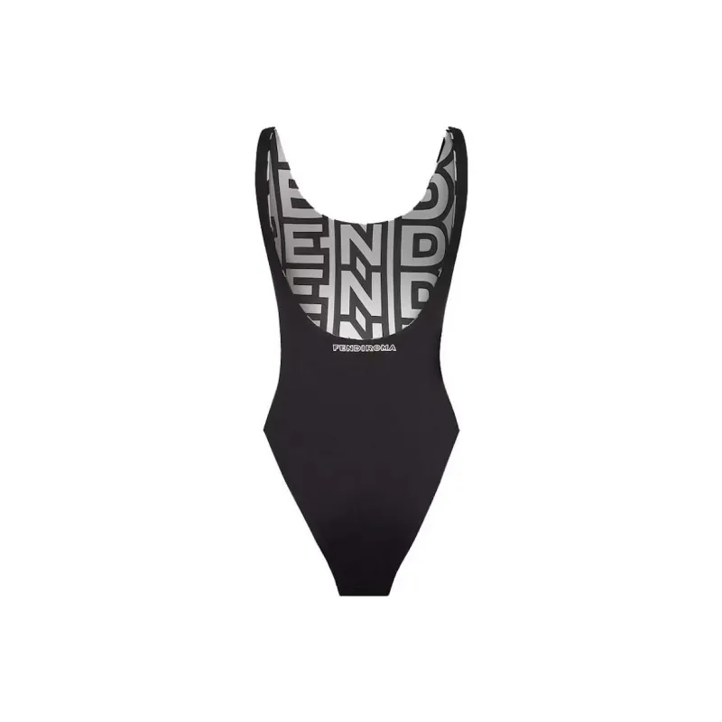 FENDI By Marc Jacobs Reversible One Piece Swimsuit Black Lycra-2