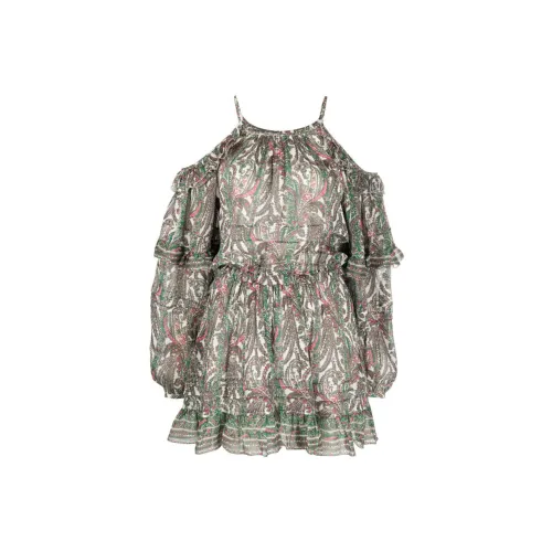 ISABEL MARANT Gabinia Printed Off-shoulder Dress