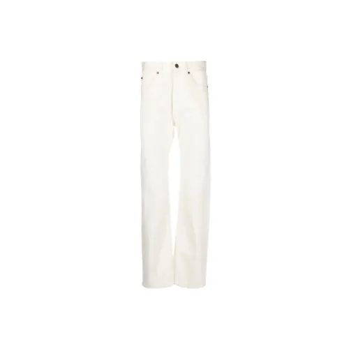 FERRAGAMO Logo-patch Mid-rise Straight-leg Jeans