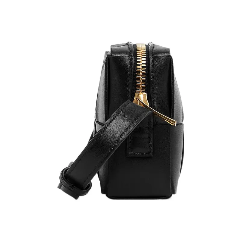 Bottega Veneta Lambskin Shoulder Bag, Crossbody Bag Mini Women's Black-1