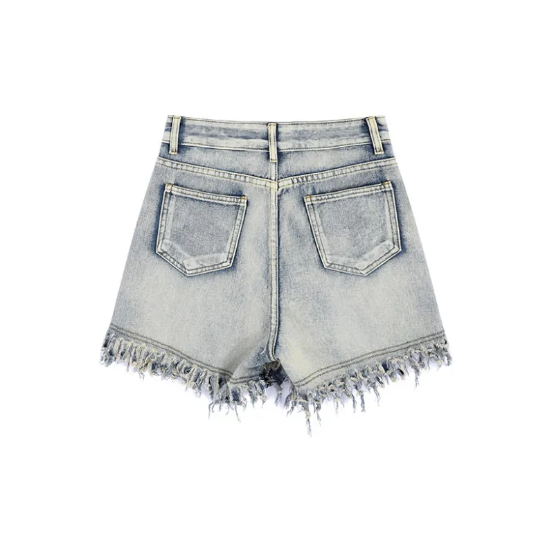 MINCOCROSEPEPPAR Denim Shorts Women's Vintage Blue-1