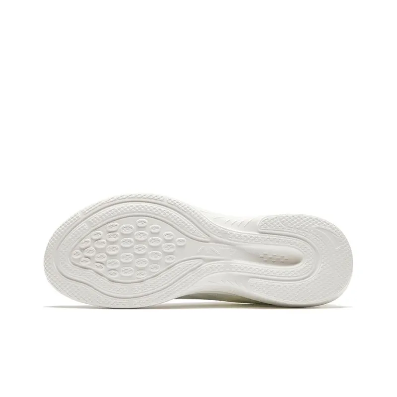 Anta Cushioning Anti Slip And Wear Resistant Low Top Running Shoes Men's White-4