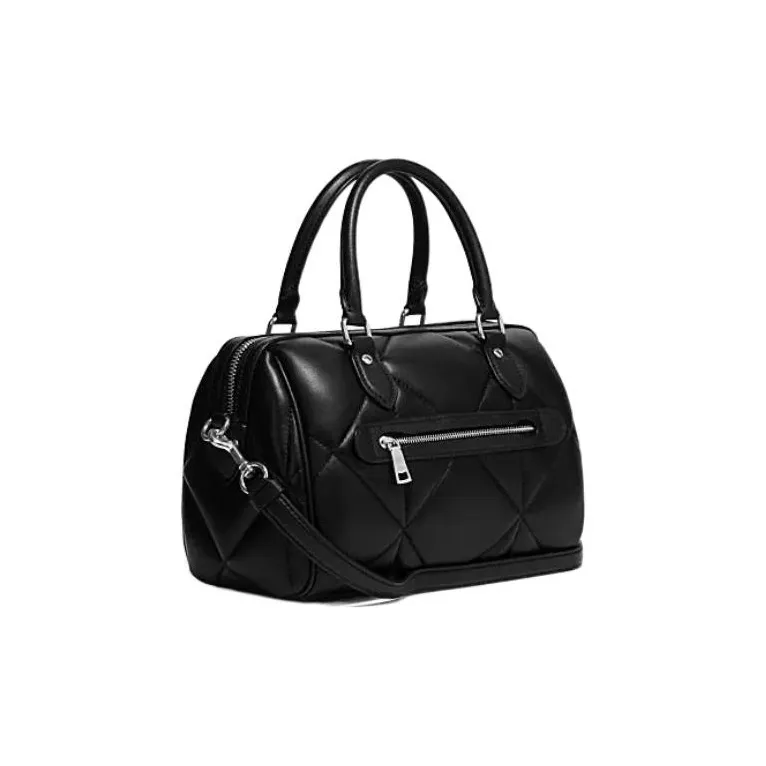 COACH Rowan Sheepskin With Cow Leather Boston Bag Handbag Regular Women's Black-1