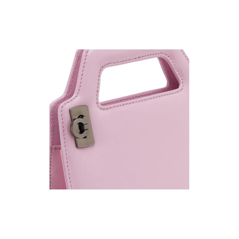 FERRAGAMO Calfskin One Shoulder Handbags Mini Women's Pink-3