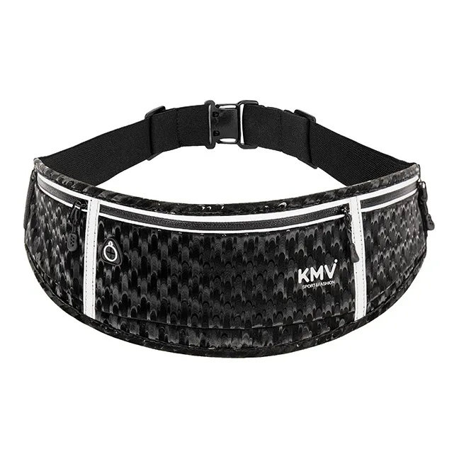 KMV Polyester Polyester Running Cell Phone Pouch Fanny Pack Unisex Waterdrop Silver/Black-5