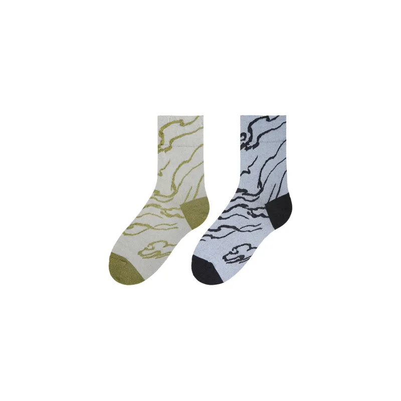 TOOCI Simple And Traditional Party Series Mid Calf Socks Unisex Combo Set-6