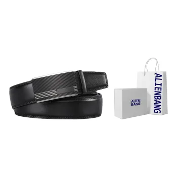 ALIEN BANG Business Gift Belt Genuine Leather Automatic Buckle Cow Leather Leather Belts Men's 3.5cm