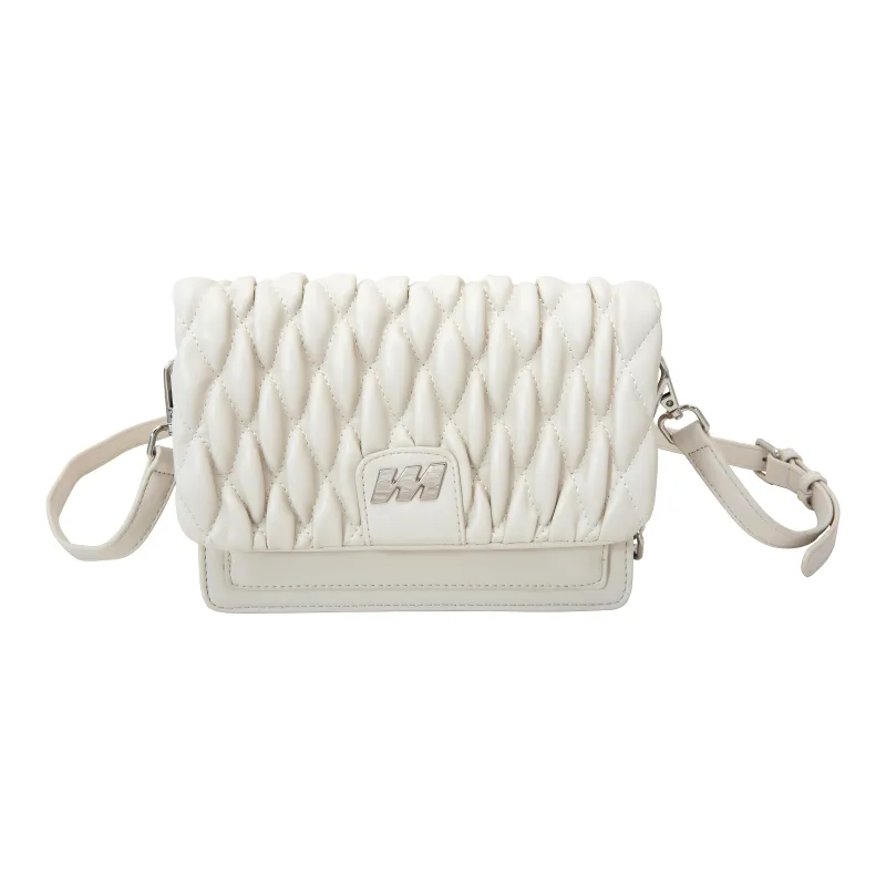MQ PU Cloud Bag Shoulder Bag Portable Crossbody Bag Shoulder Bag Regular Women's White/Black-1