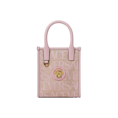 VERSACE Allover Cow Leather Neoprene Bag Shopping Bag Shoulder Bag Crossbody Bag Handbag Mini Women's Pink