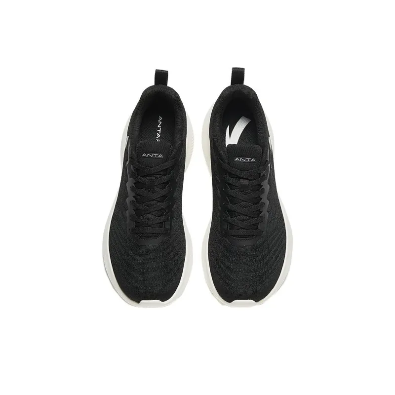 Anta Shock Absorbers With Slip Resistant And Abrasion Resistant Properties Low Top Running Shoes Men's Black White-2