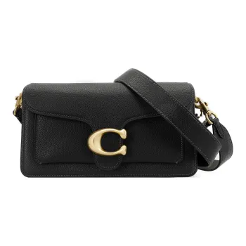 COACH Tabby Pebble Texture Cow Leather Portable Crossbody Bag, Shoulder Bag Medium Size Women's Black