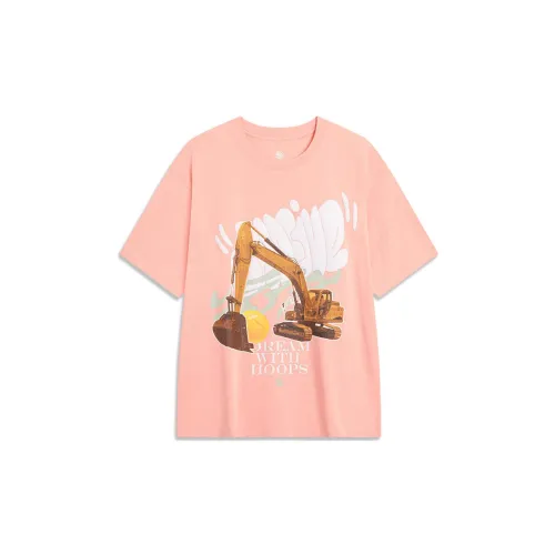 LINING Badfive T-Shirts Unisex Velvet Coral Pink