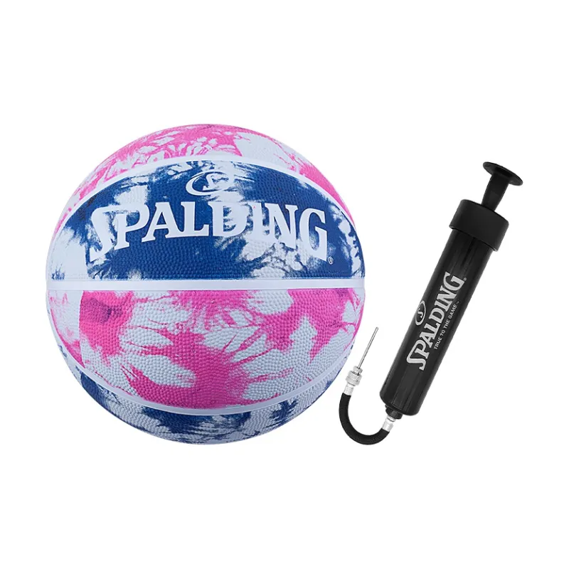 SPALDING Rubber Basketball Blue White Size 7 Ball Training Unisex-4
