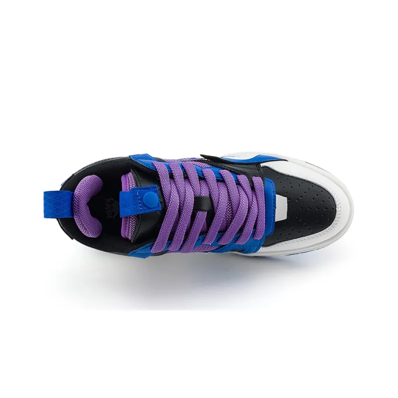 The Smurfs x Kappa Anti-Slip Wear-Resistant Low-Top Skateboard Shoes Unisex Purple Black Blue-4