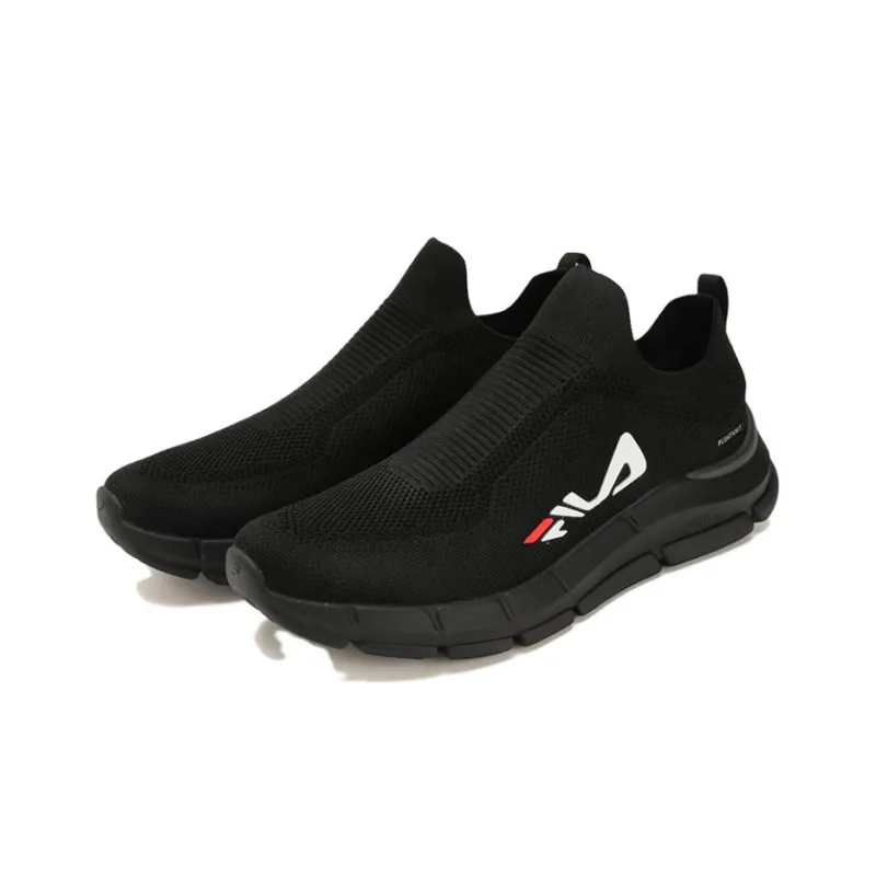 FILA Sock Anti Slip Wear Resistant Low Top Training Shoes Men's Black-2